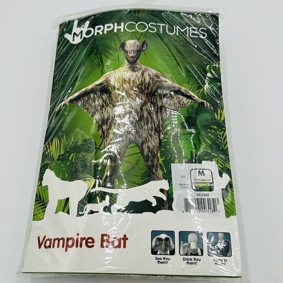MorphCostumes Kids Vampire Bat Halloween Costume Sz M Height Below 5'4" - Picture 1 of 6